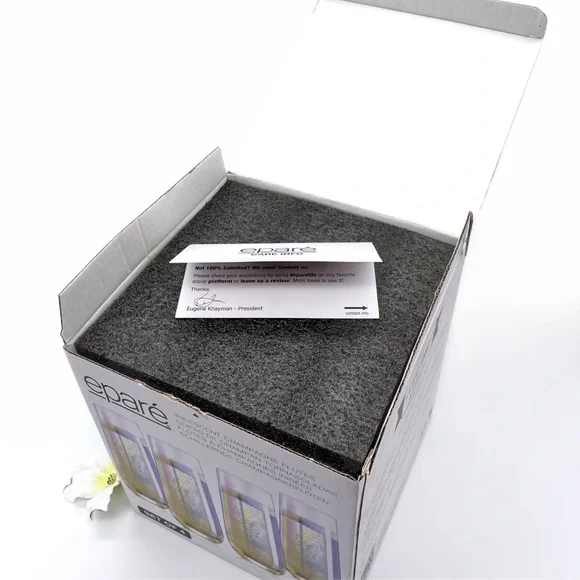 NIB Eparé Iridescent Champagne Flutes (Set of 4) - Picture 13 of 14